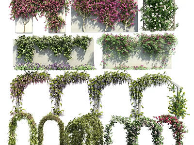 Decorative Vines With Various Shapes For Wall And Arch Designs 3d model
