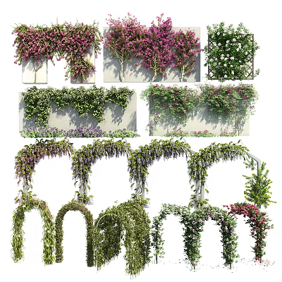 Decorative Vines With Various Shapes For Wall And Arch Designs 3d model