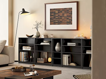 Antique Side Cabinet Bookcase Locker Book Accessories Ornaments Living Room Storage Cabinet (ID:ggach200795)