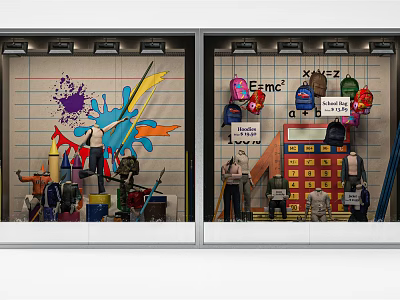 Modern Window Shop 3d model Modern Window Shop 3d model