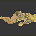 Woman Lying On Smooth Surface Wearing Black Outfit With Short Hair