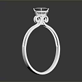 Elegant Silver Ring With Large Diamond And Exquisite Design For Fashion Accessories