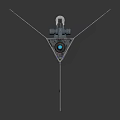 Cosmic Spacecraft Structure Featuring Winged Panels Solar Arrays And Central Antenna Module