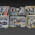Complete Hardware Tools Set Including Wrenches Screwdrivers Pliers and Socket Kits 3d model