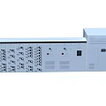 White Electrical Control Panel With Multiple Switches And Circuit Components