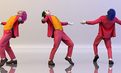 Modern man clown 3d model