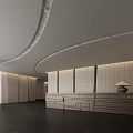 Modern lobby reception desk 3d model