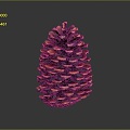 Pine cone plant game item 3d model