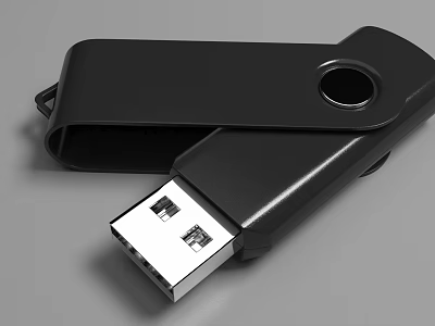 Black USB Flash Drive With Portable Design And USB Interface Storage Device 3d model Black USB Flash Drive With Portable Design And USB Interface Storage Device 3d model