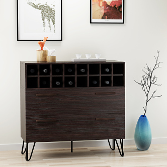 Modern Wine Cabinet 3d model