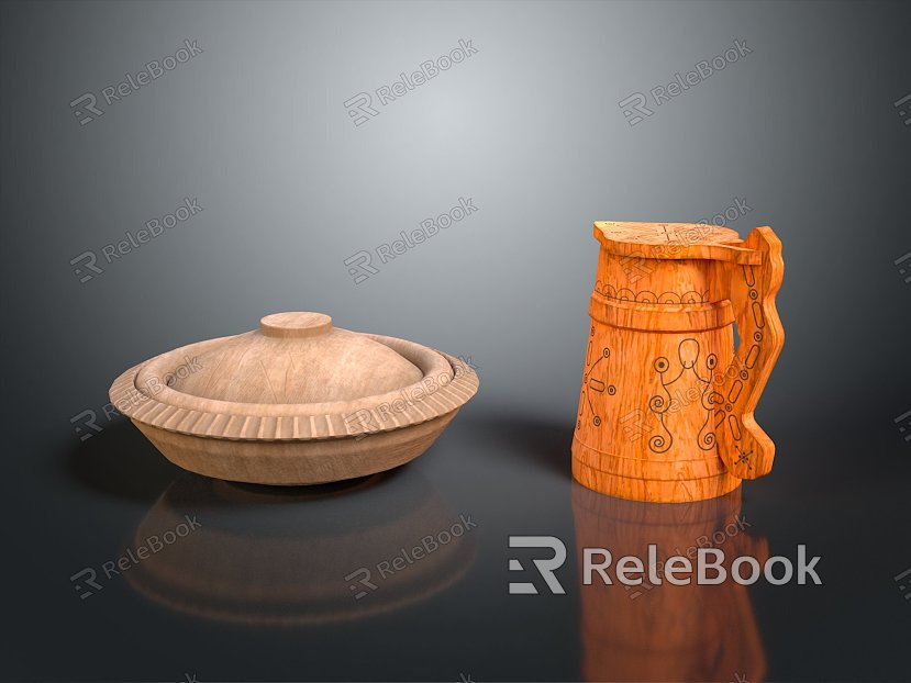 Beer Cup Cartoon Wine Cup Wooden Wine Cup Mug Cup Water Cup Container Realistic model