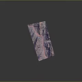 3D Terrain Model with Purple Pink Mountains Valleys and Central Pink River