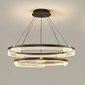 Modern Multi Tiered Circular Ring Chandelier With Soft LED Lighting And Metal Frame 3d model