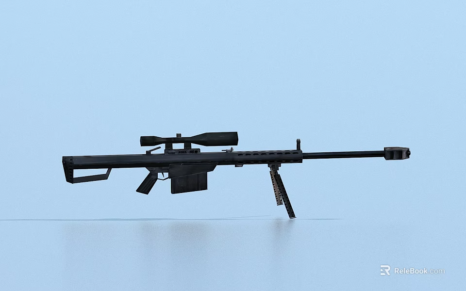 Modern Tactical Sniper Rifle With Scope And Ergonomic Design For Precision Shooting 3d model 