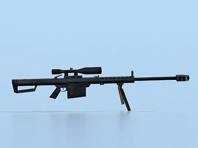 Modern Tactical Sniper Rifle With Scope And Ergonomic Design For Precision Shooting 3d model