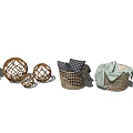 Woven Storage Baskets with Different Sizes and Styles for Home Organization Use
