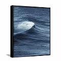 Abstract Blue Wave Decorative Painting For Interior Wall Decoration 3d model