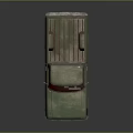 Vintage Green Pickup Truck With Single Cab Open Bed And Weathered Exterior