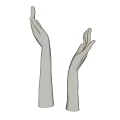 Elegant Beige Mannequin Hand Models for Displaying Accessories and Jewelry
