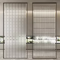 Modern glass partition screen 3d model