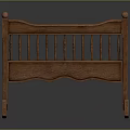 Classic Wooden Baby Crib With Traditional Carved Details And Curved Rails