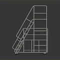 Stainless Steel Industrial Equipment Mobile Stairs With Handrails And Platform Steps