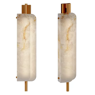 Modern stone wall lamp 3d model