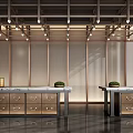 New Chinese Reception Hall Reception Hall Combination 3d model