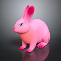 Stylish Home Furniture Decorative Accent With Pink Rabbit Figurine Design