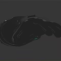 Futuristic Black Mechanical Glove With Metallic Gauge And Detailed Fingers Design