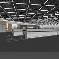 Monitoring Room Modern Interior With Large Data Display Screen Control Console Staff And Green Plants