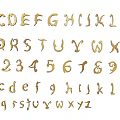 Decorative Gold Letters And Numbers Wall Decor For Home Interior Decoration