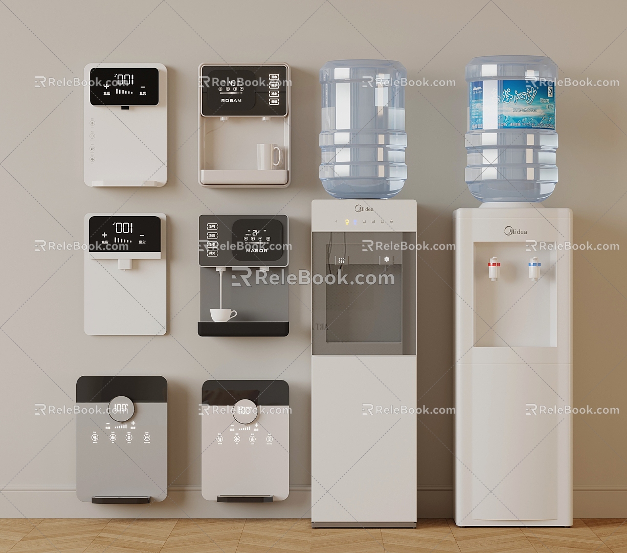 Water dispenser wall-hanging water dispenser direct drinking machine 3d model