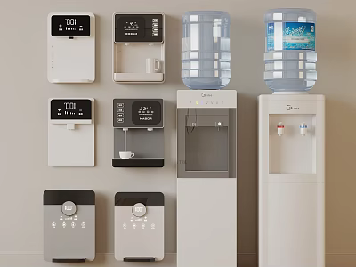 Water Dispensers and Purifiers Daily Use Home Appliances with Modern Designs and Various Styles 3d model