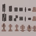 High Quality Hardware Tools With Assorted Hinges Brackets And Furniture Connectors 3d model