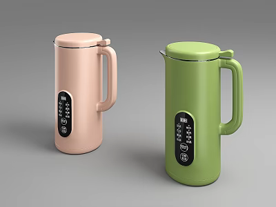 Pink And Green Electric Kettles For Home Use 3d model