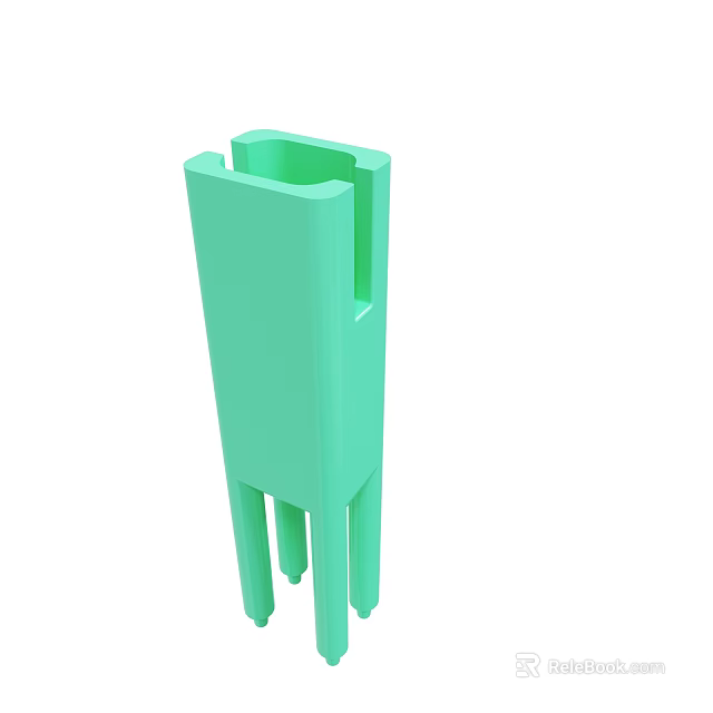Light Green Support Structure With Four Legs And Hollow Design 3d model 