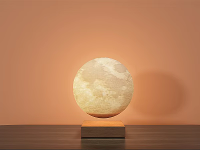Modern Table Lamp Magnetic Levitation Lunar Table Lamp Creative Internet Celebrity Bedroom Bedside Lamp 3d model