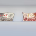 Cultural modeling of modern exhibition wall 3d model