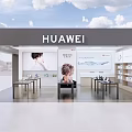 Wind mobile phone tablet notebook version of computer electronic products digital exhibition hall 3d model