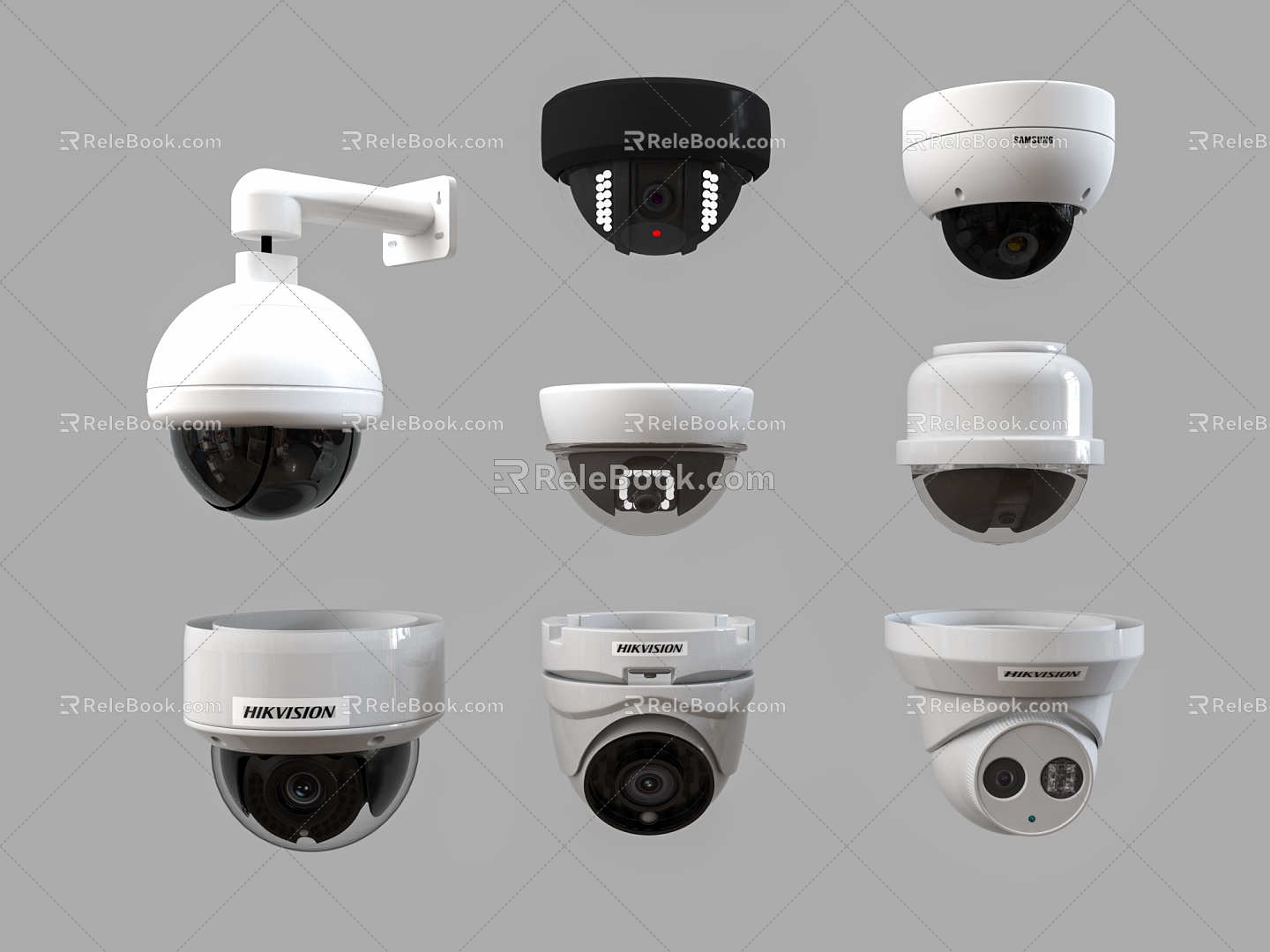 Security surveillance camera camera combination 3d model