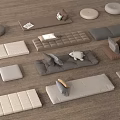 Modern Sofa And Cushion Collection With Various Styles Shapes And Neutral Tones