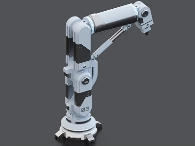 Advanced Industrial Robotic Arm Design With Mechanical Joints And B3 Model Base 3d model