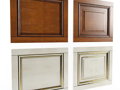 Various Kitchen Cabinet Door Designs With Brown White Frames And Decorative Edges 3d model