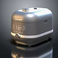 Modern CUCKOO Gray Rice Cooker With Digital Display And Time Setting Kitchen Appliance 3d model