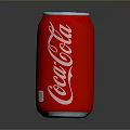 Red Coca Cola Beverage Can With Metallic Finish And Reflective Surface