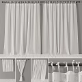White Linen Curtains With Various Hanging Styles And Decorative Tiebacks For Home