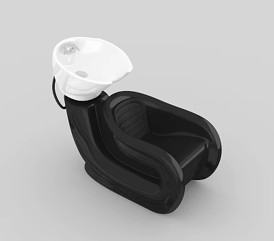 Modern Black Massage Bed With White Headrest And Ergonomic Padded Seating Design 3d model
