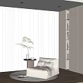 Dream Curtain Vertical Blinds Lazy Sofa 3d model