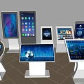 Intelligent display touch ATM interactive all-in-one machine automatic ticket machine service machine 3d model
